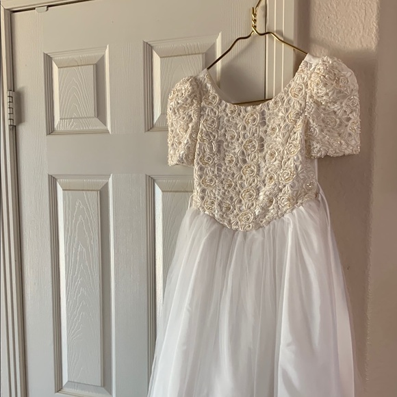 Alfred Angelo | Dresses | Vintage Alfred Angelo Flower Girl Dress With  Ornate Bodice | Poshmark